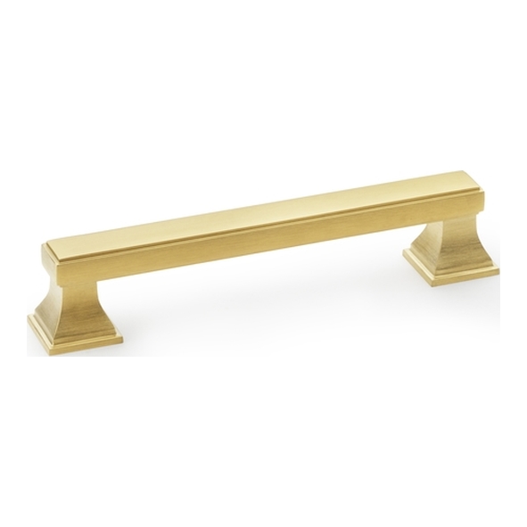 AW813-128-SBPVD • 128mm c/c • Satin Brass • Alexander & Wilks Jesper Square Cabinet Pull Handle